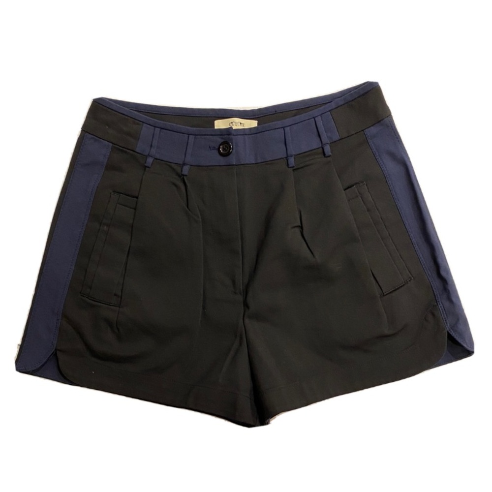 Celine Blue Black Tuxedo Crop Shorts